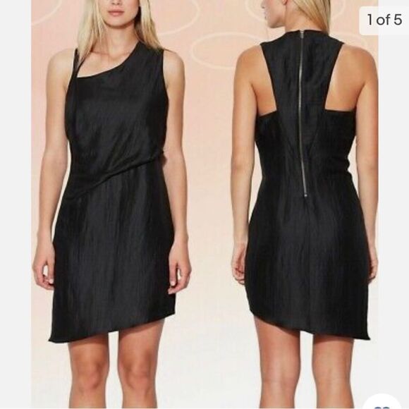 Helmut lang lucid linen silk blend assymetrical dress 2 fairycore Whimsigoth - Picture 1 of 11